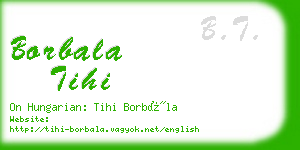 borbala tihi business card